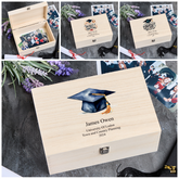 Personalised Large Wooden Graduation Keepsake Memory Box Gift