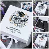 Personalised Graduation Gift Keepsake Memory Boxes Ribbon Closure