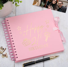 21st Birthday Memory Scrapbook Album With Present Design Various Colours Available