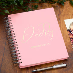 Personalised Large Daddy Photo Album With Sentiment Multiple Colours Photo Album ukgiftstoreonline Pink 4x6 Inch Album