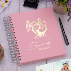 Personalised Large Baby Photo Album Memory Keepsake With Elephant Photo Album ukgiftstoreonline Pink 4x6 Inch Album
