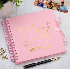 40th Birthday Memory Scrapbook Album With Present Design Various Colours Available