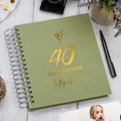 Personalised Love Heart Any age Birthday Photo Album Gift 16th, 18th, 21st, 30th, 40th, 50th, 60th, 70th, 80th