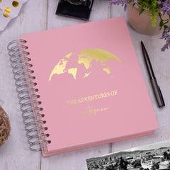 Personalised Adventure Holiday Travel Photo Album Gift With Globe