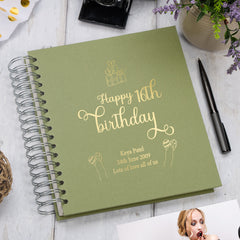 Personalised Elegant Any age Birthday Photo Album Gift 16th, 18th, 21st, 30th, 40th, 50th, 60th, 70th, 80th