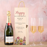 Personalised Elegant Retirement Champagne or Wine Bottle Holder Gift For Her