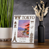 Personalised Tokyo Holiday Memory Photo Frame Engraved