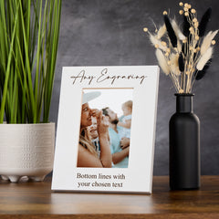 Personalised Photo Frame Laser Engraved Wood Any Occasion