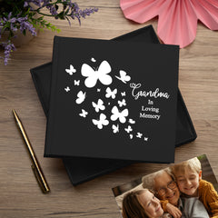 Grandma In Loving Memory Black Butterfly Photo Album For 50 x 6 by 4 Photos