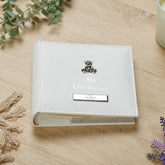 Personalised Suede Christening Photo Picture Album With 3D Teddy Emblem