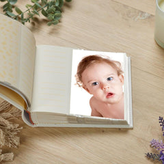 Personalised Suede Christening Photo Picture Album With 3D Teddy Emblem