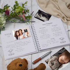 Personalised Pregnancy Journal and First Year Record Book Sheep Themed