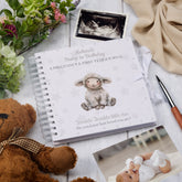 Personalised Pregnancy Journal and First Year Record Book Sheep Themed