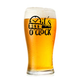 It's Beer O'Clock Pint Glass | Novelty Beer Glass | Beer Glasses for Men Gift |Beer Glass Gift Comes with Gift Box