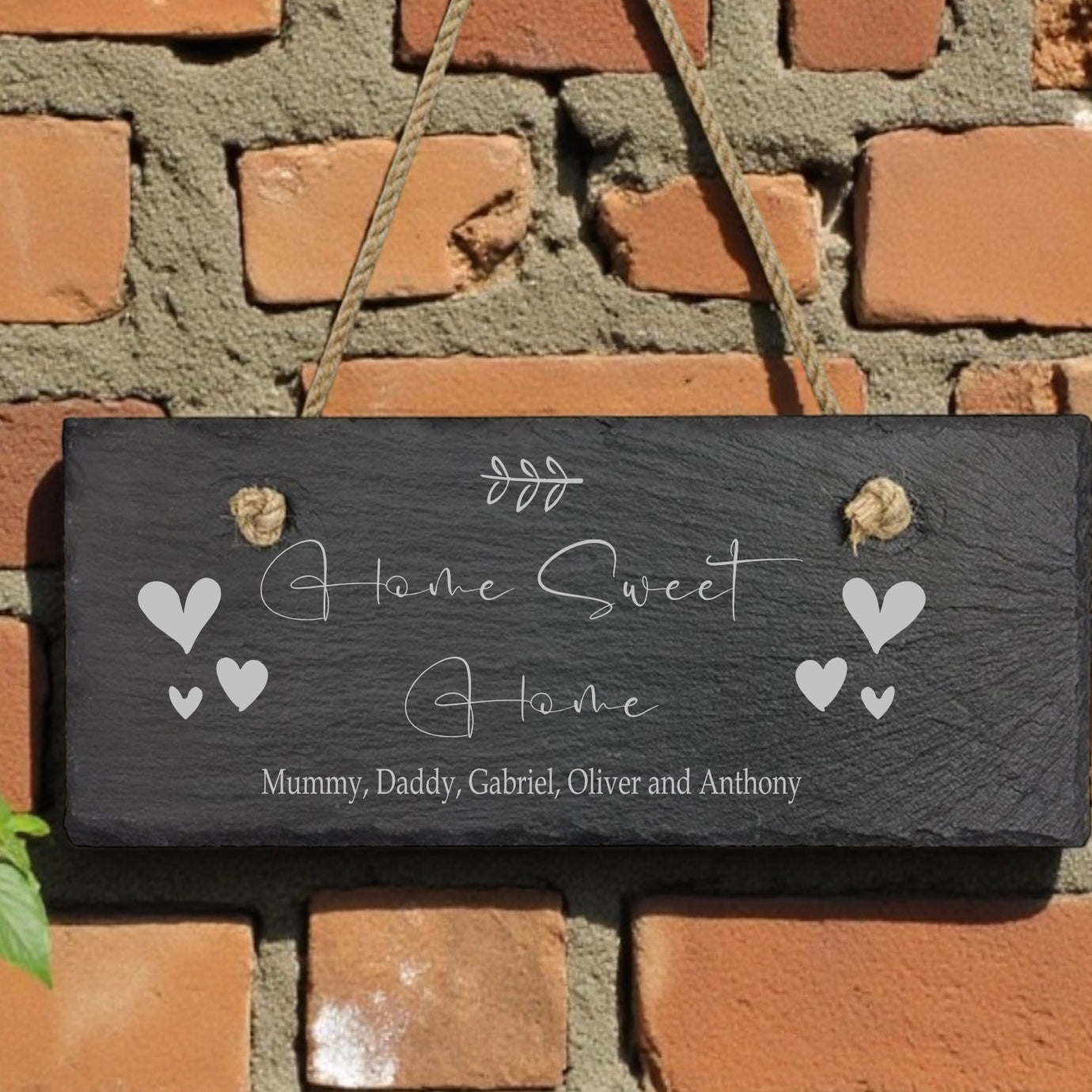 Personalised Hanging Slate Sign - Home Sweet Home Personalised Gifts ukgiftstoreonline