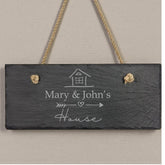 Personalised House Names Hanging Stone Slate Plaque New Home Gift