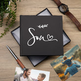 Son Black Photo Album With Leaf Design For 50 x 6 by 4 Photos