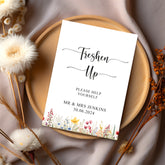 Personalised Freshen Up Wedding Customised Table Sign