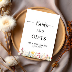 Personalised Wedding Gifts and Cards Sign, Customised Couple Names And Date