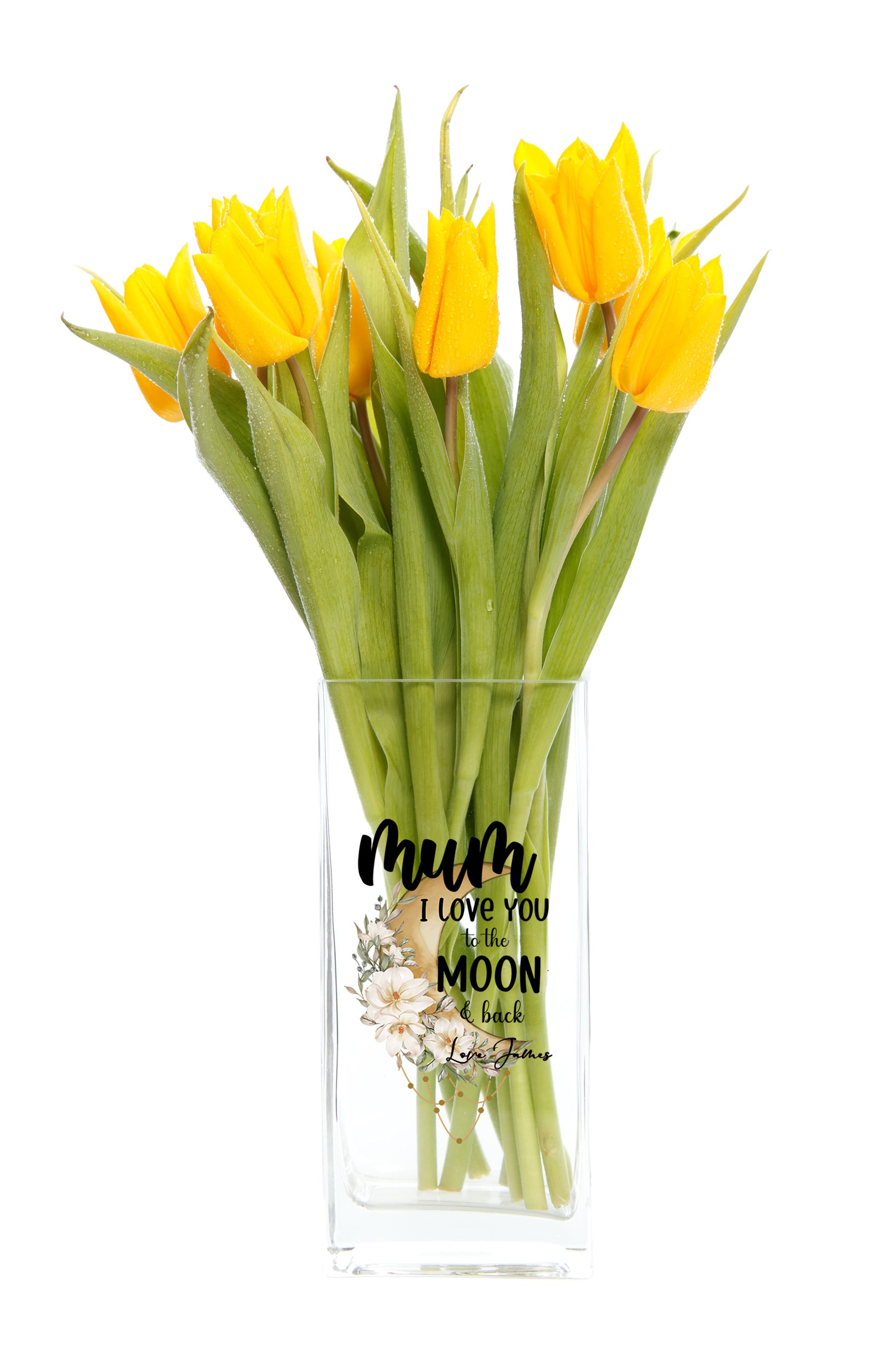Personalised Mum Flower Vase Gift Love You To The Moon and Back Loving Memory Remembrance ukgiftstoreonline