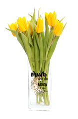 Personalised Mum Flower Vase Gift Love You To The Moon and Back Loving Memory Remembrance ukgiftstoreonline