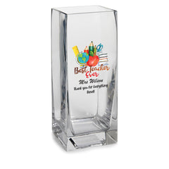 Personalised Best Teacher Ever Flower Vase Gift