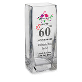 Personalised 60th Anniversary Flower Vase Gift For Couple Husband Wife