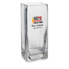 Personalised Teacher Flower Vase Gift Never Forget