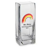 Personalised Teacher Flower Vase Gift With Rainbow