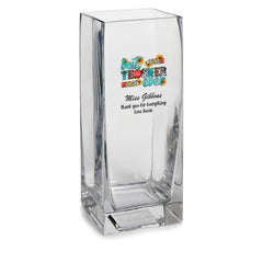 Personalised Best Teacher Flower Vase Gift
