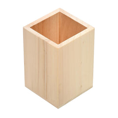 Wholesale Trade Pack of 4 - Plain Wood Pen / Pencil / Make-up Brush Pot or Holder Pencil Pot ukgiftstoreonline