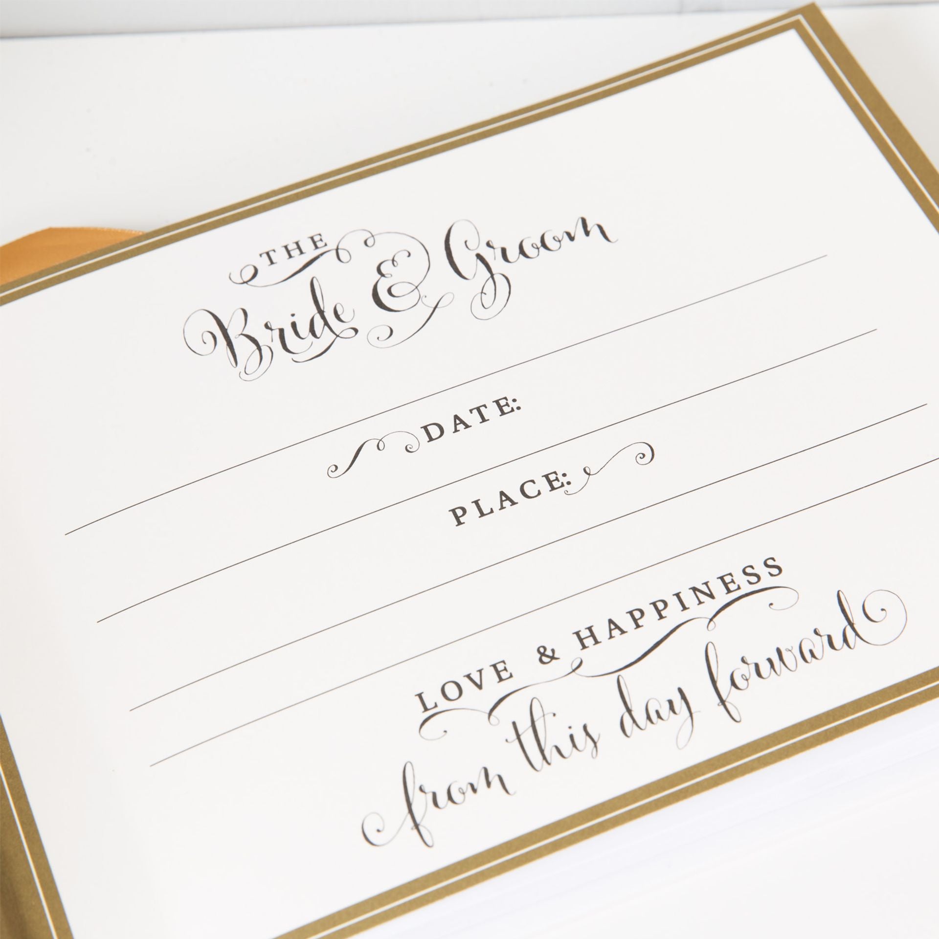 Large Wedding Photo Album For 50 6x8 Photos With Gold Lettering ukgiftstoreonline
