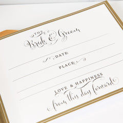 Large Wedding Photo Album For 50 6x8 Photos With Gold Lettering ukgiftstoreonline