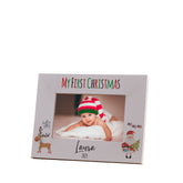 Personalised My First Christmas Colourful Photo Frame Landscape