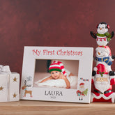 Personalised My First Christmas Festive Photo Frame Landscape