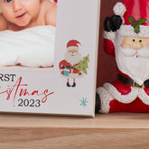 Personalised My First Christmas Photo Picture Frame Portrait With Santa