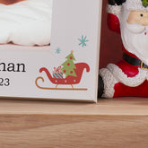 Personalised My First Christmas Photo Picture Frame Portrait With Sleigh