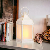 Wholesale Trade Pack of 3 White Candle Lanterns Battery Operated Flickering Amber LED Flame lantern ukgiftstoreonline