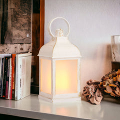 Wholesale Trade Pack of 3 White Candle Lanterns Battery Operated Flickering Amber LED Flame lantern ukgiftstoreonline