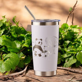 Personalised Teacher Gift Engraved Thermal Travel Mug With Panda and Sentiment