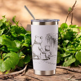 Personalised Teacher Gift Engraved Thermal Travel Mug With Bears and Sentiment