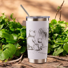 Personalised Teacher Gift Engraved Thermal Travel Mug With Bears and Sentiment