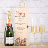 Personalised Elegant Retirement Champagne or Wine Bottle Holder Gift For Her