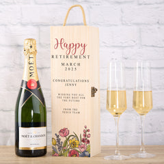 Personalised Elegant Retirement Champagne or Wine Bottle Holder Gift For Her