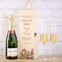 Personalised Elegant Engagement Champagne or Wine Bottle Holder Gift