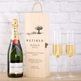 Personalised Elegant Retirement Champagne or Wine Bottle Holder Gift