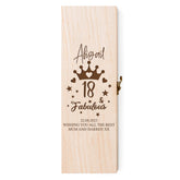 Personalised Wooden Wine or Champagne Box Fabulous 18th Birthday Gift
