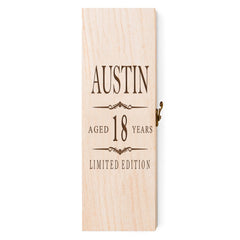 Personalised Wooden Wine or Champagne Box 18th Birthday Gift For Him