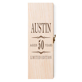 Personalised Wooden Wine or Champagne Box 60th Birthday Gift For Him