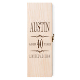 Personalised Wooden Wine or Champagne Box 40th Birthday Gift For Him